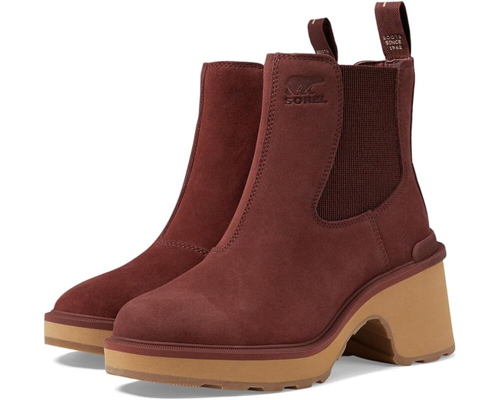 Sorel Women's  Hi Line Heel Chelsea Boots Size 9.5 Spice, Tawny Buff 2009131 NWT